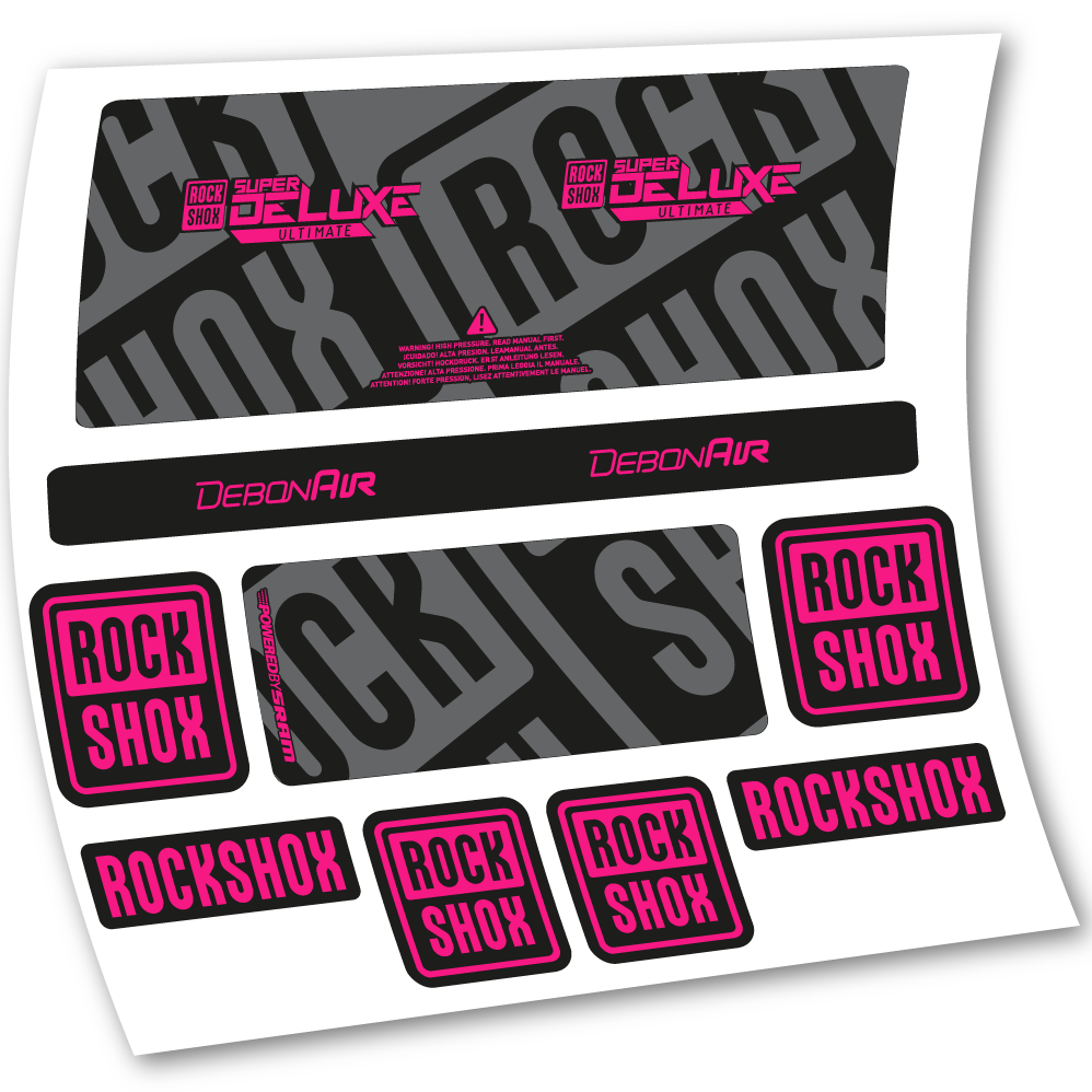 Autocollant Rock Shox Super Deluxe Ultimate 2020, Amortisseur, vinyle autocollant