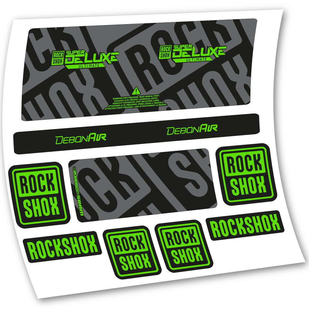 Autocollant Rock Shox Super Deluxe Ultimate 2020, Amortisseur, vinyle autocollant