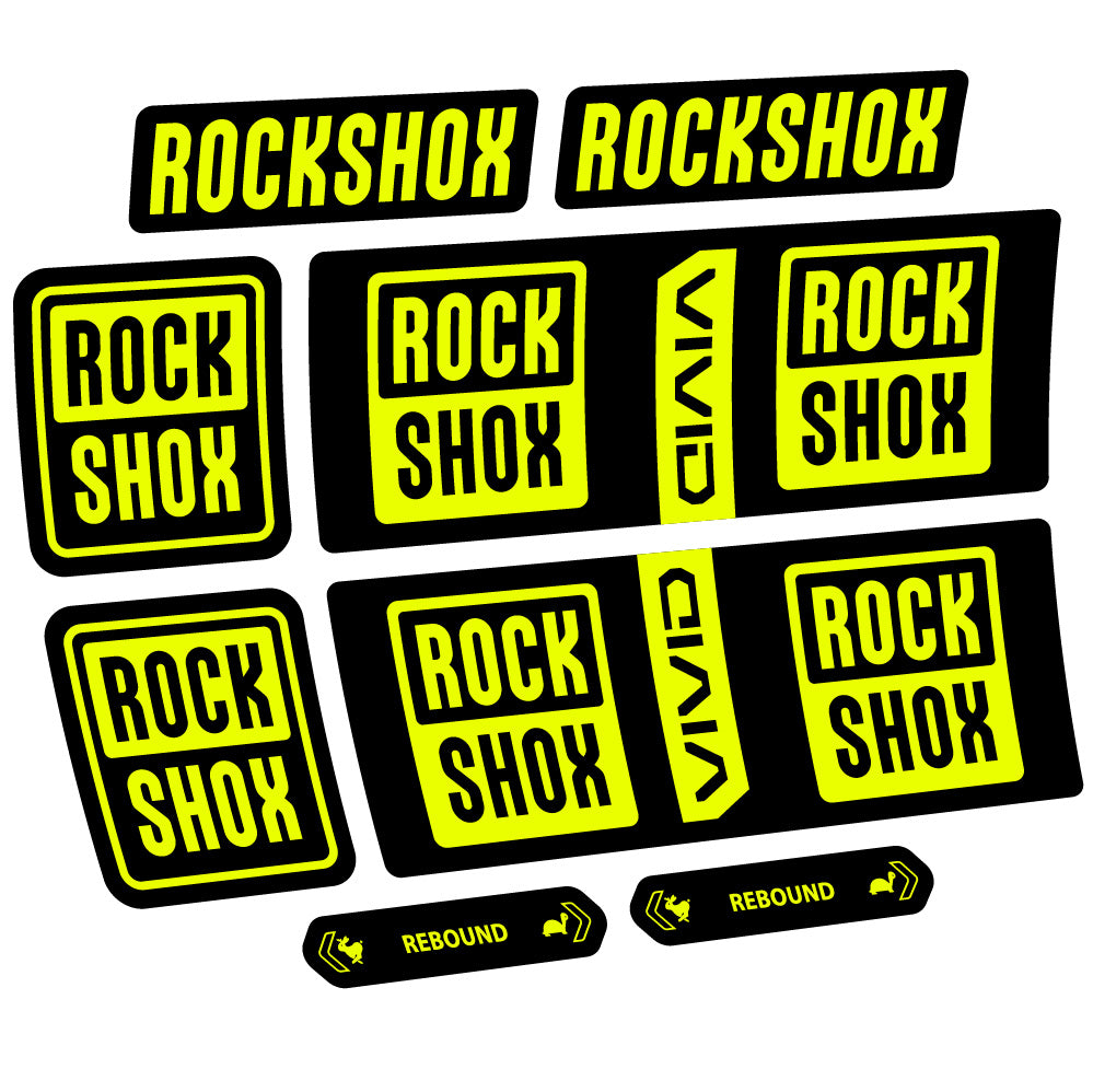 Autocollant RockShox Vivid Coil Base 2025, Shock Absorber, Autocollant Vélo vinyle