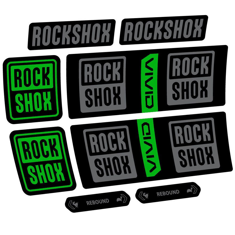 Autocollant RockShox Vivid Coil Base 2025, Shock Absorber, Autocollant Vélo vinyle