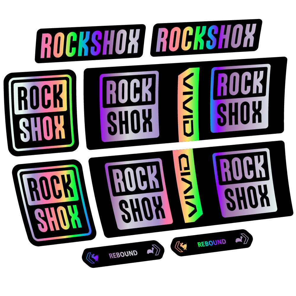 Autocollant RockShox Vivid Coil Base 2025, Shock Absorber, Autocollant Vélo vinyle