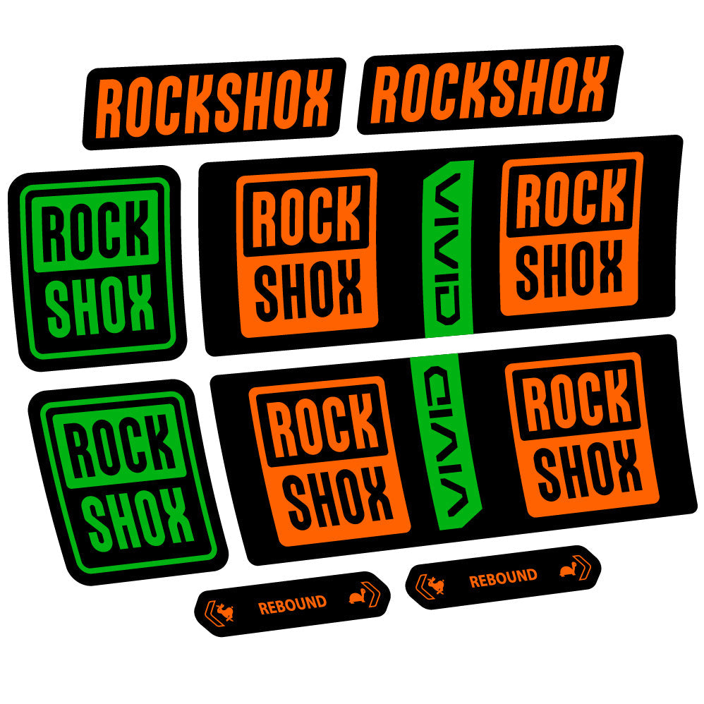 Autocollant RockShox Vivid Coil Base 2025, Shock Absorber, Autocollant Vélo vinyle