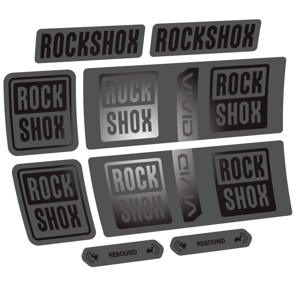 Autocollant RockShox Vivid Coil Base 2025, Shock Absorber, Autocollant Vélo vinyle