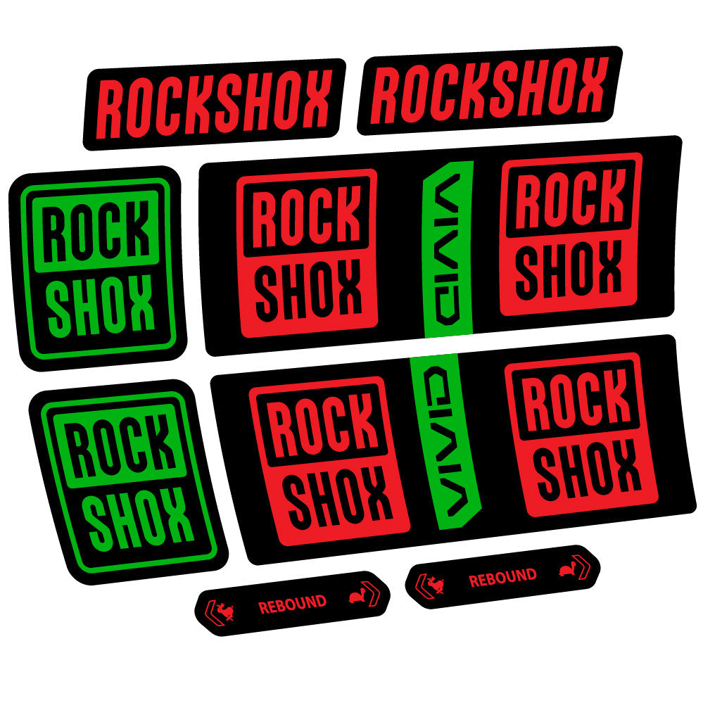 Autocollant RockShox Vivid Coil Base 2025, Shock Absorber, Autocollant Vélo vinyle