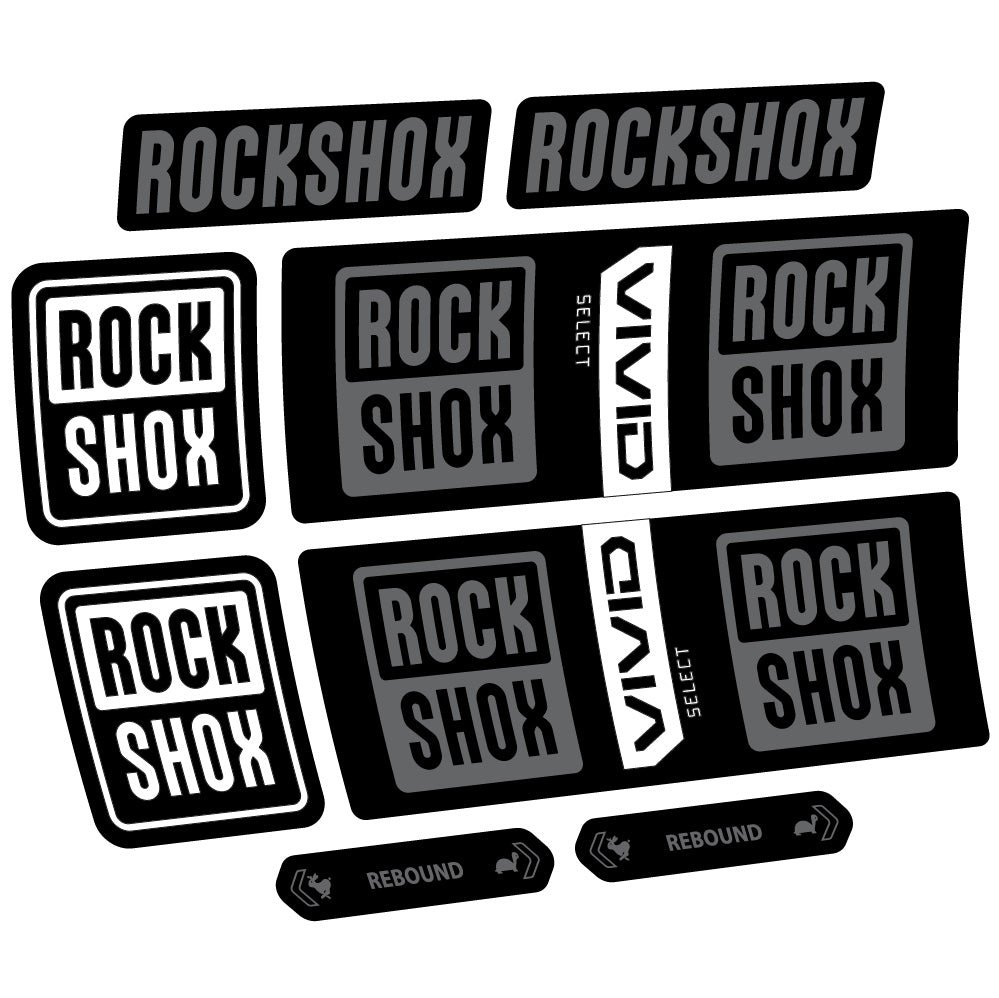Autocollant RockShox Vivid Coil Select, Shock Absorber, autocollant Vélo vinyle