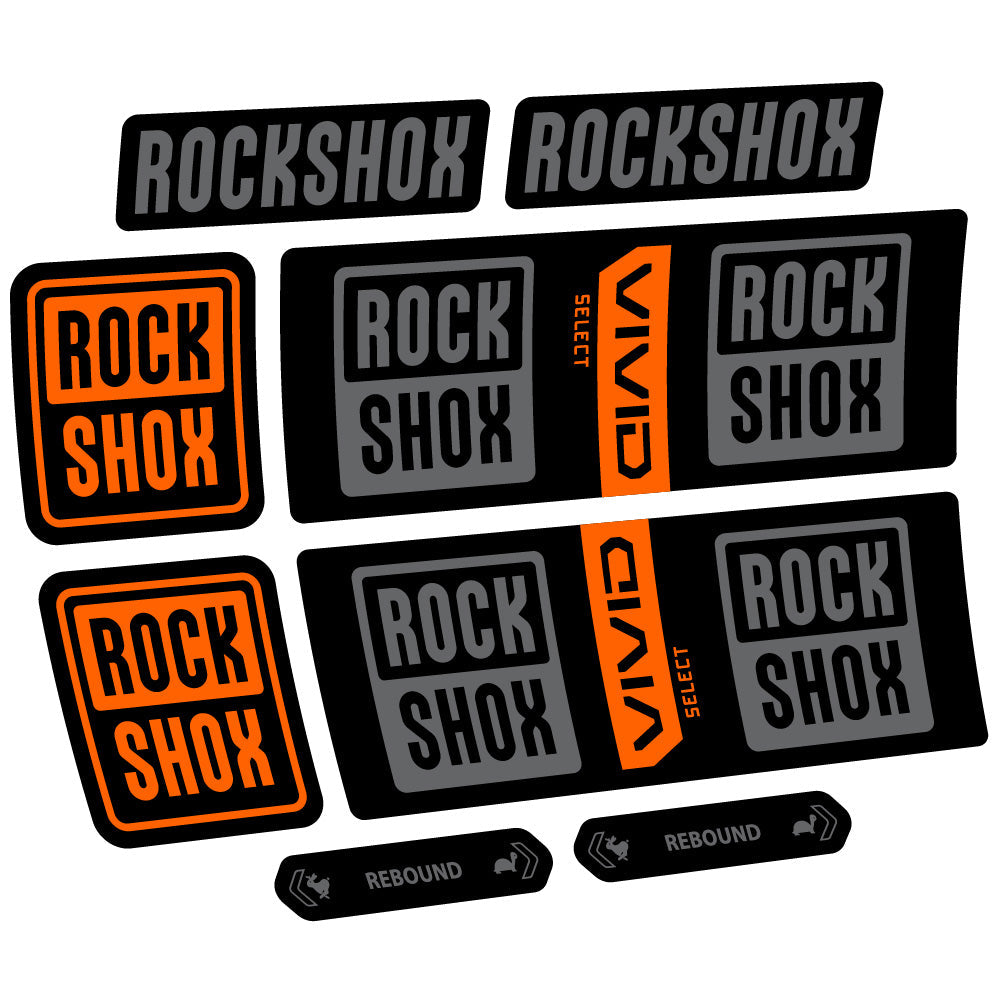 Autocollant RockShox Vivid Coil Select, Shock Absorber, autocollant Vélo vinyle