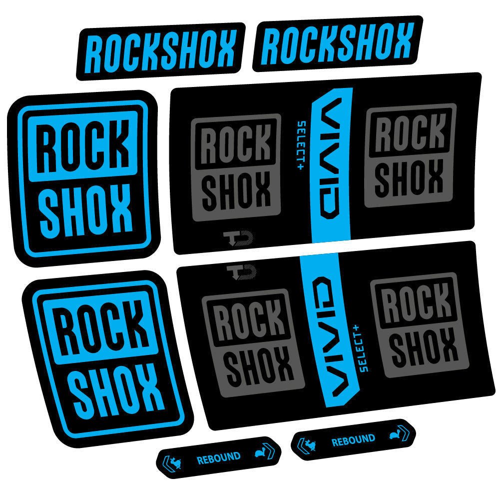 Autocollant RockShox Vivid Coil Select Plus, Shock Absorber, Autocollant vélo vinyle