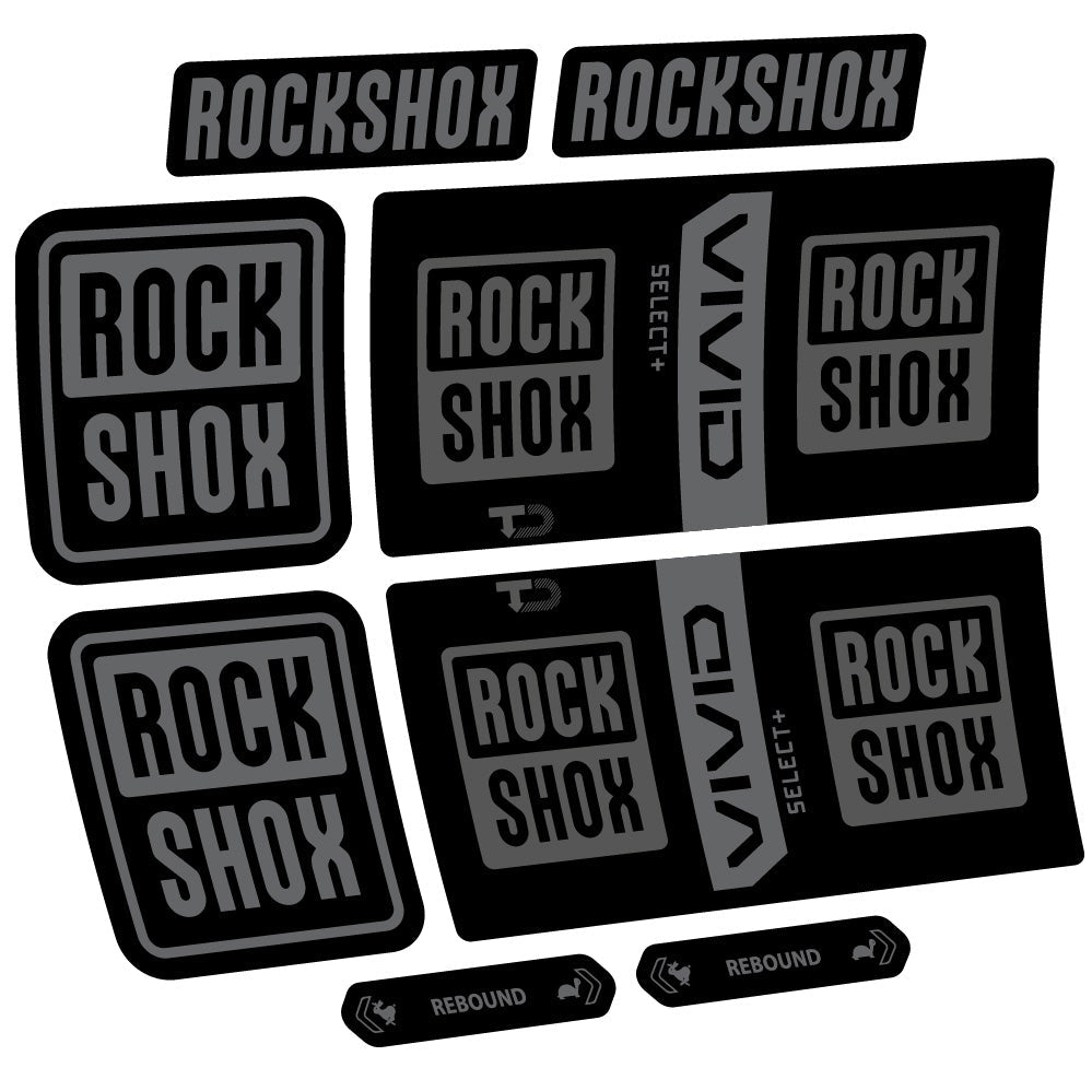 Autocollant RockShox Vivid Coil Select Plus, Shock Absorber, Autocollant vélo vinyle