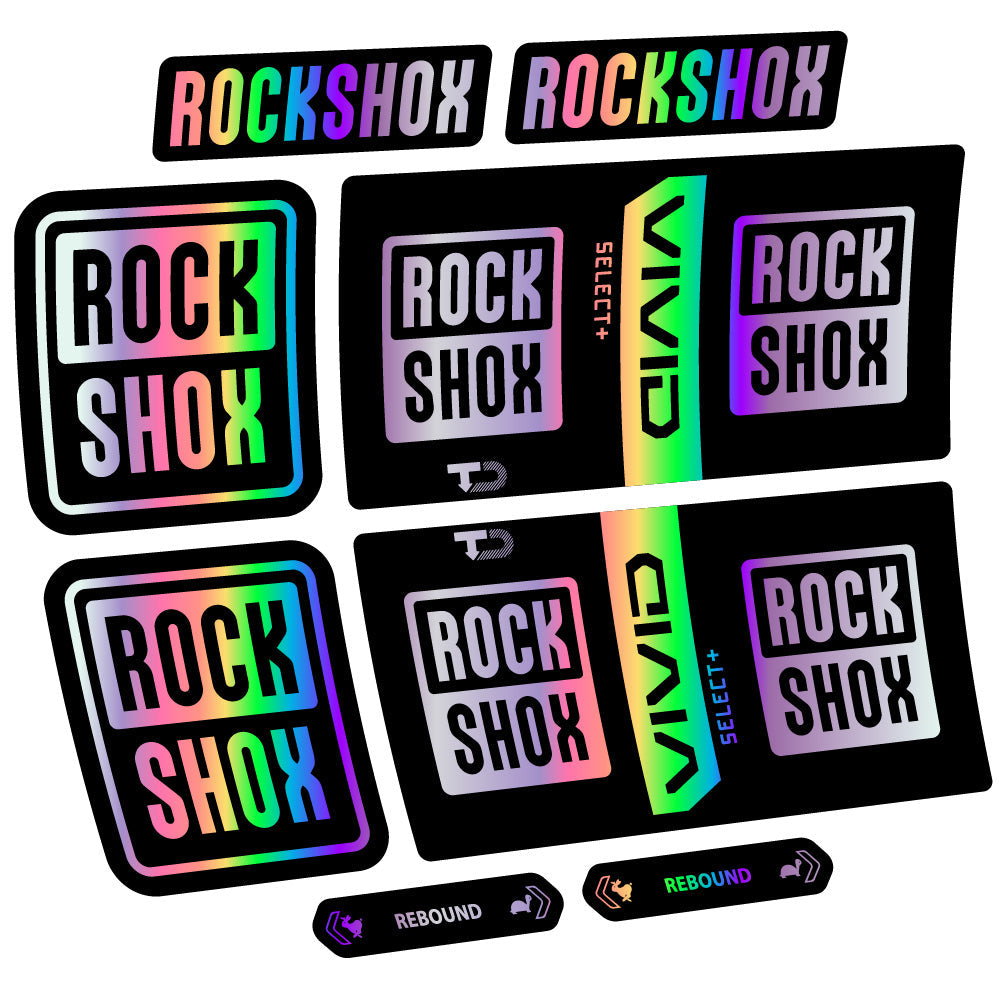 Autocollant RockShox Vivid Coil Select Plus, Shock Absorber, Autocollant vélo vinyle