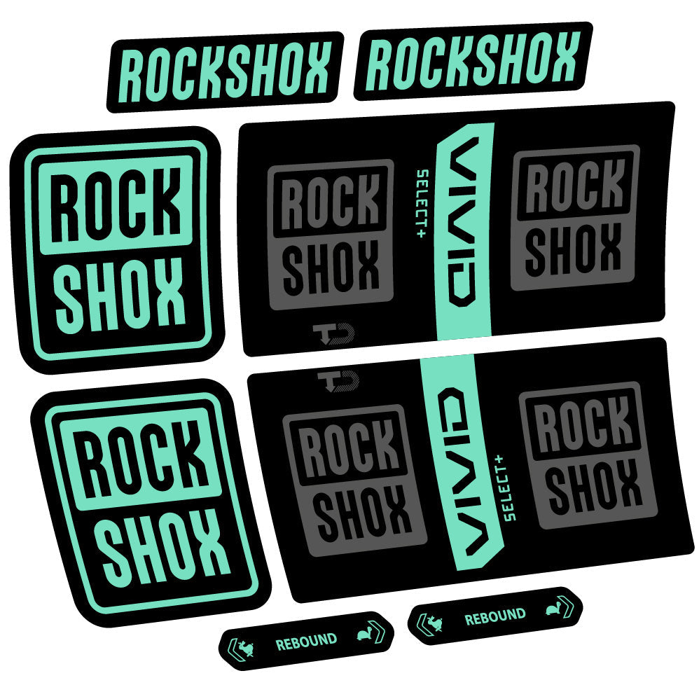 Autocollant RockShox Vivid Coil Select Plus, Shock Absorber, Autocollant vélo vinyle