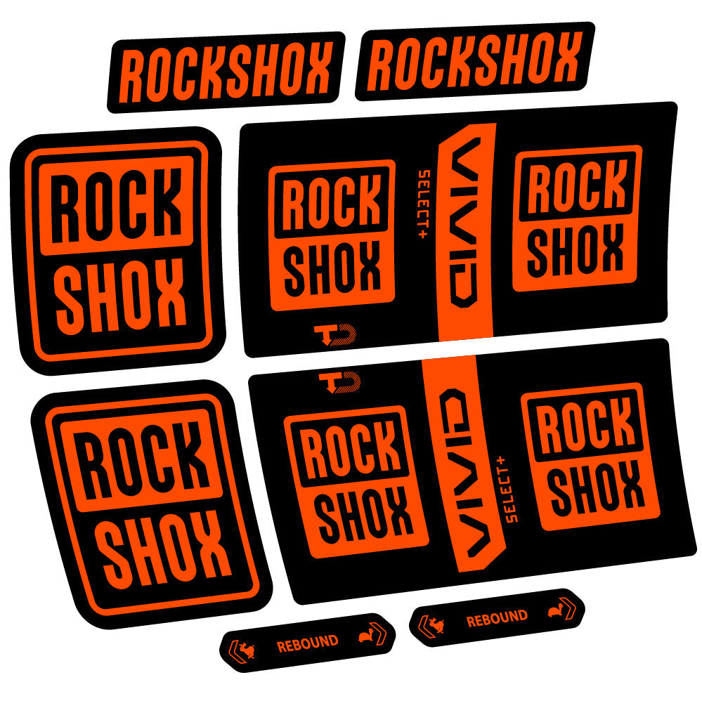 Autocollant RockShox Vivid Coil Select Plus, Shock Absorber, Autocollant vélo vinyle