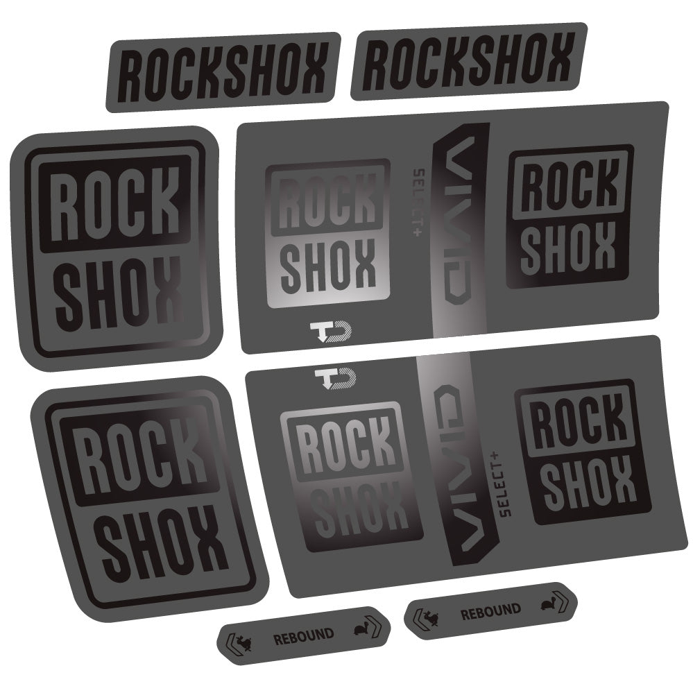 Autocollant RockShox Vivid Coil Select Plus, Shock Absorber, Autocollant vélo vinyle