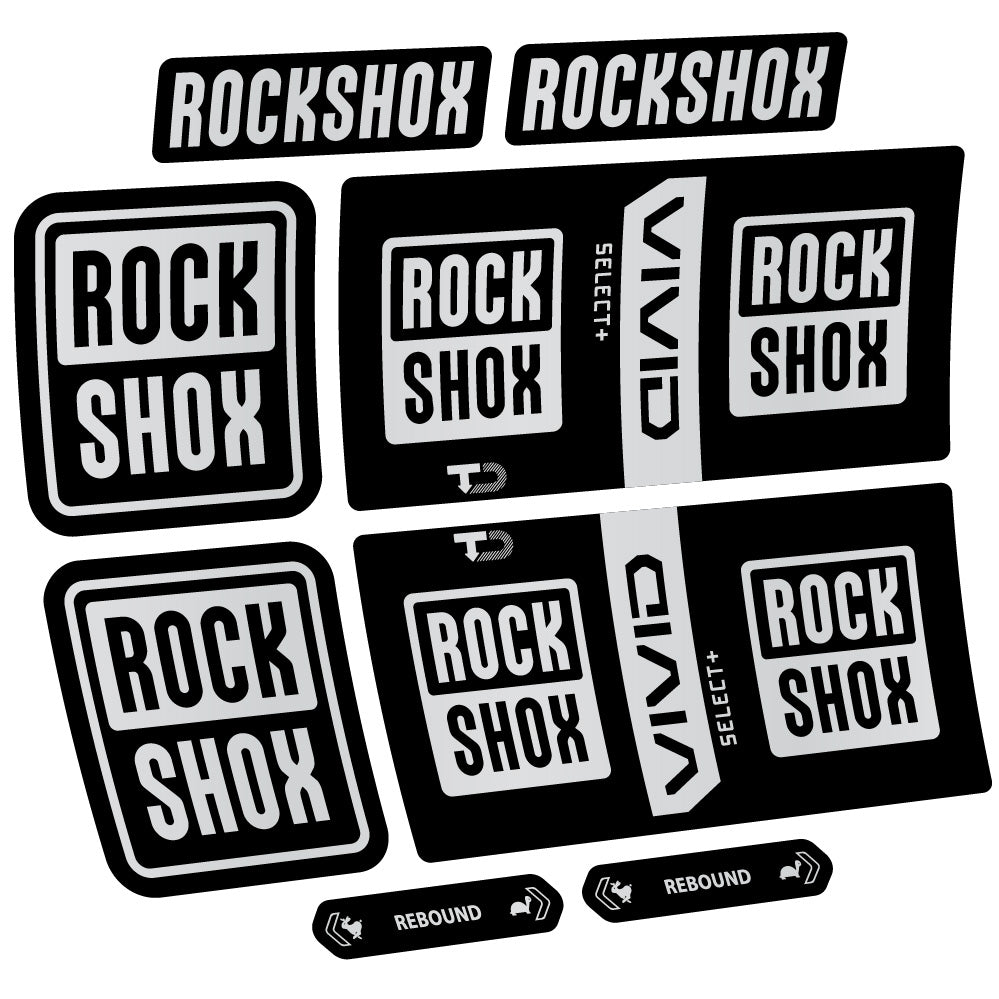 Autocollant RockShox Vivid Coil Select Plus, Shock Absorber, Autocollant vélo vinyle