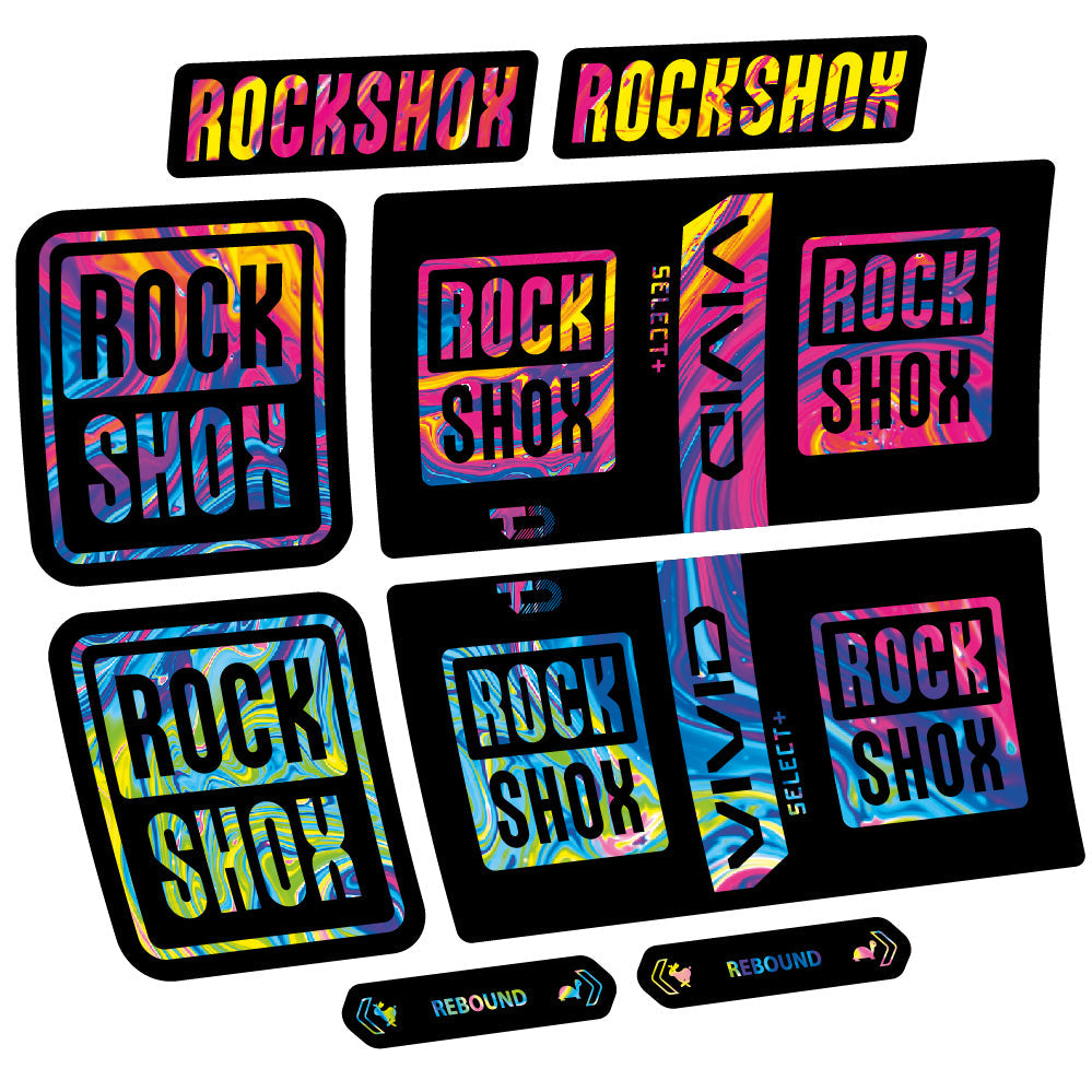 Autocollant RockShox Vivid Coil Select Plus, Shock Absorber, Autocollant vélo vinyle
