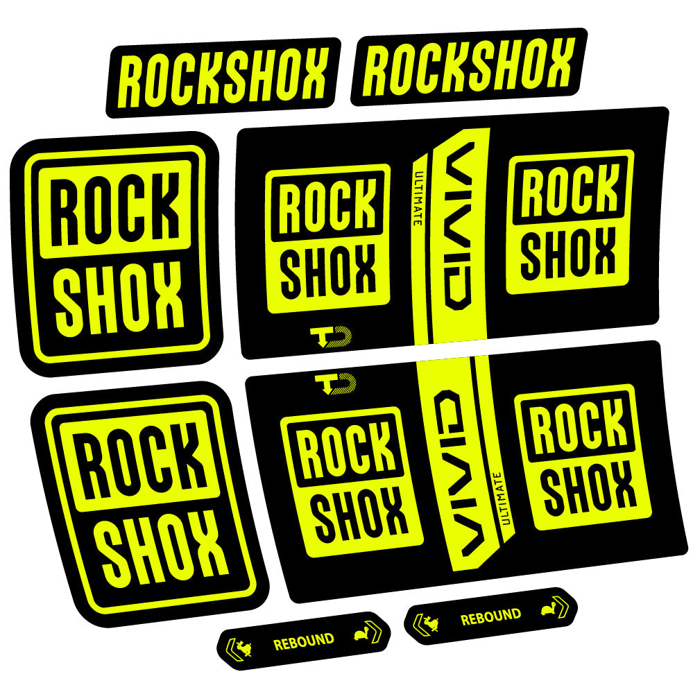Autocollant RockShox Vivid Coil Ultimate, Shock Absorber, Autocollant vélo vinyle
