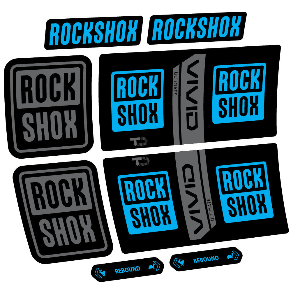 Autocollant RockShox Vivid Coil Ultimate, Shock Absorber, Autocollant vélo vinyle
