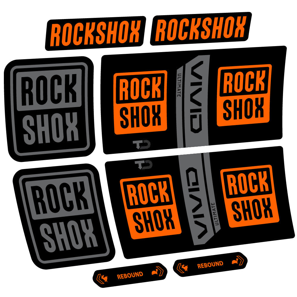 Autocollant RockShox Vivid Coil Ultimate, Shock Absorber, Autocollant vélo vinyle