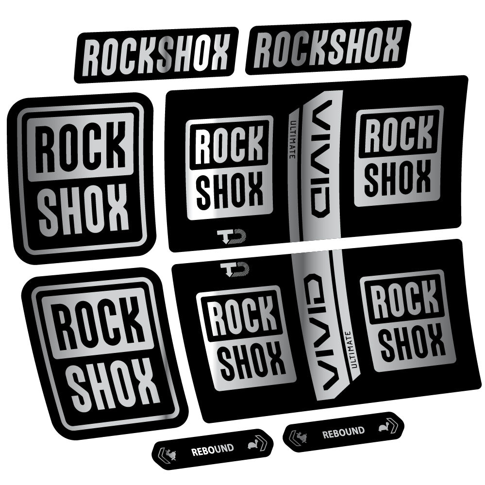 Autocollant RockShox Vivid Coil Ultimate, Shock Absorber, Autocollant vélo vinyle