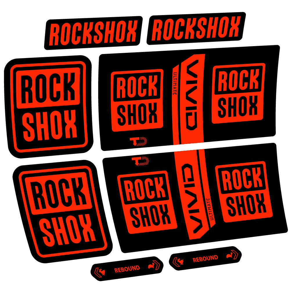 Autocollant RockShox Vivid Coil Ultimate, Shock Absorber, Autocollant vélo vinyle