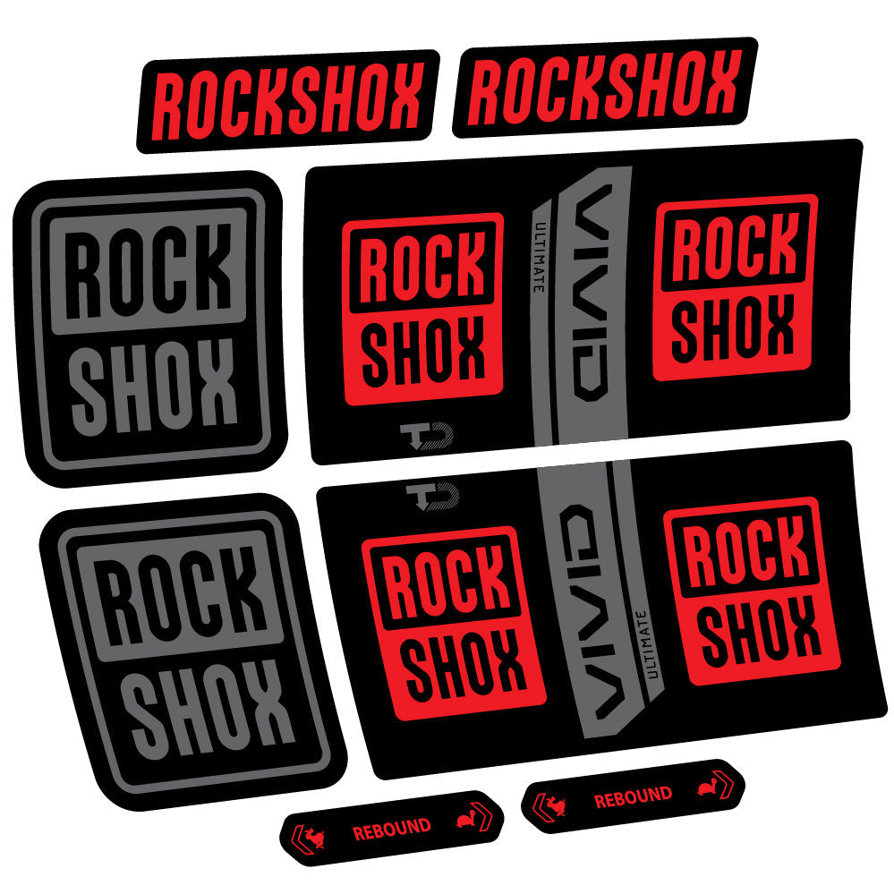 Autocollant RockShox Vivid Coil Ultimate, Shock Absorber, Autocollant vélo vinyle