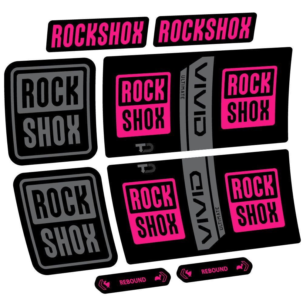 Autocollant RockShox Vivid Coil Ultimate, Shock Absorber, Autocollant vélo vinyle