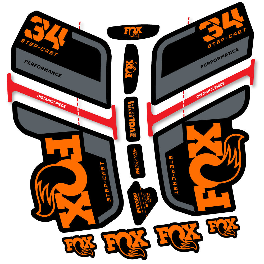 Autocollant Fox 34 SC Performance 2022, Fourche 29, Autocollant Vélo vinyle