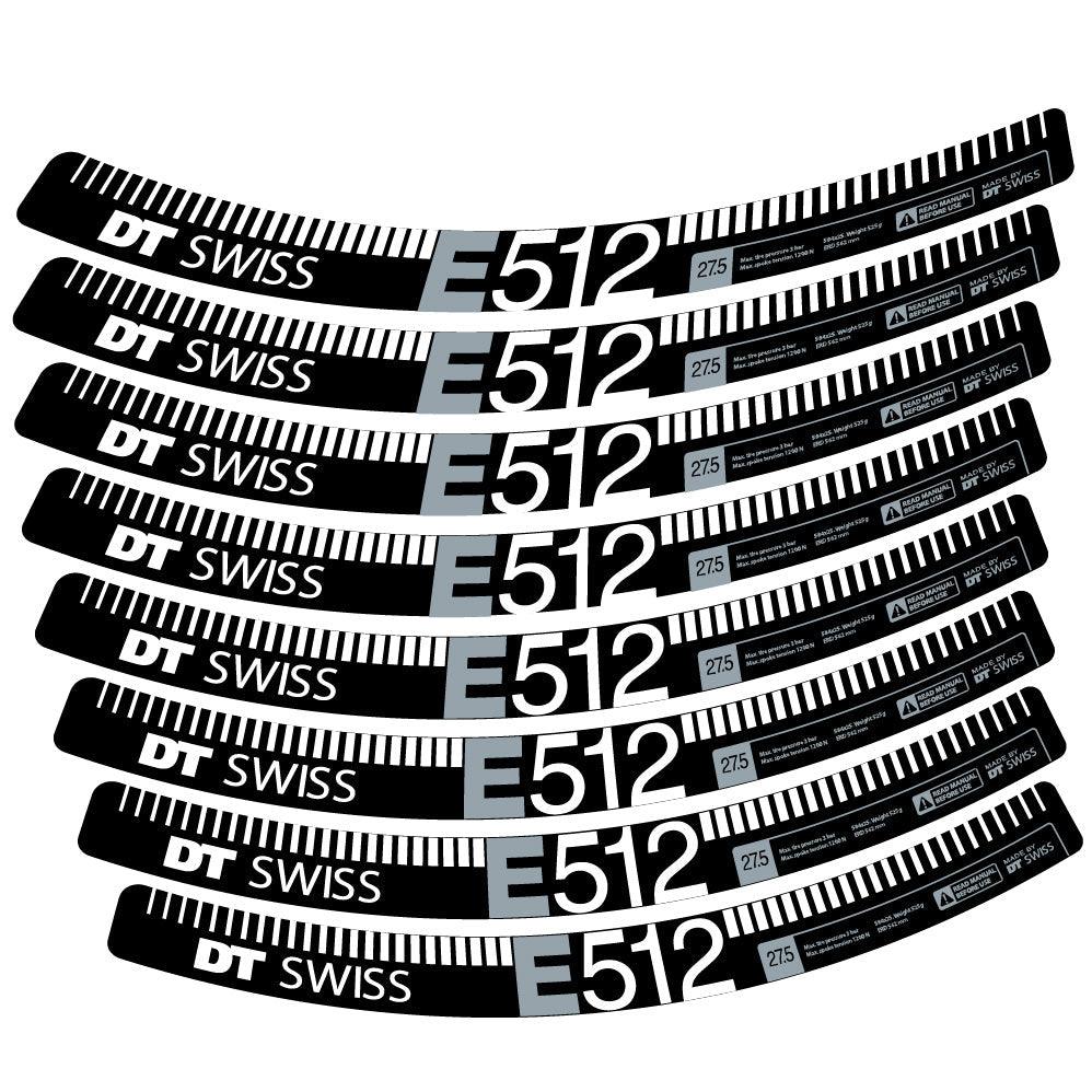 Autocollant Dt swiss E512, Roues VTT 27.5, Autocollant Vélo vinyle