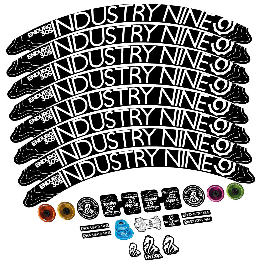 Autocollant Industry Nine Enduro 305 V2, Roues VTT 29, Vélo vinyle sticker