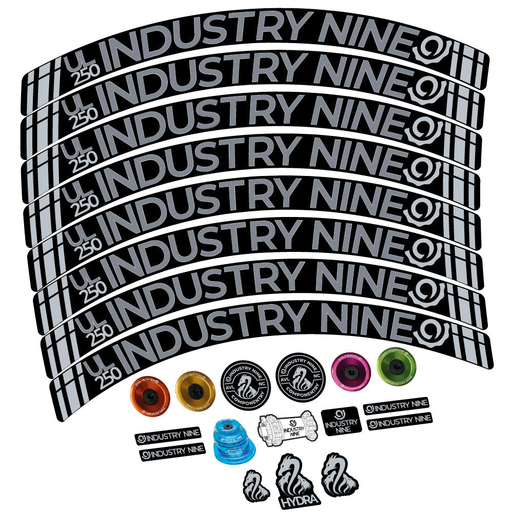 Autocollant Industry Nine Ultralite Carbon, Roues VTT 29, Vélo vinyle autocollant