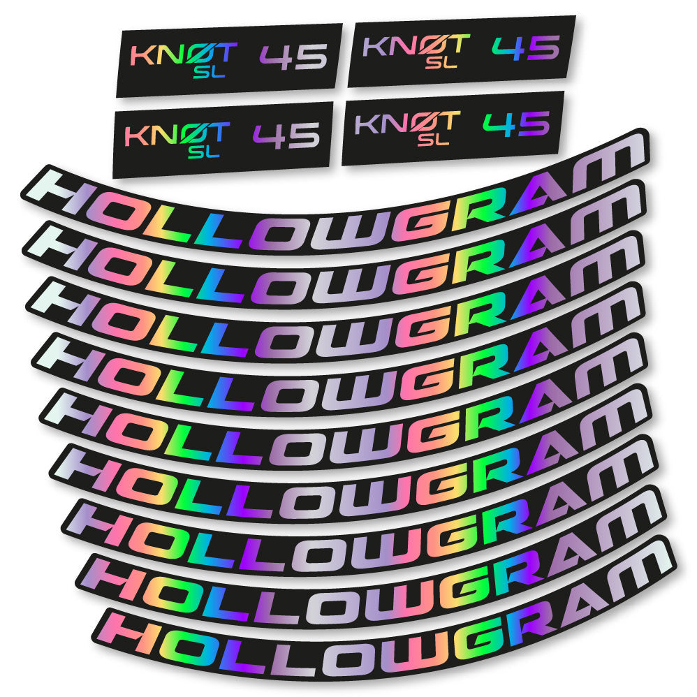 Autocollant Hollowgram Knot SL 45, Roues Route 45 mm, Autocollant Vélo vinyle