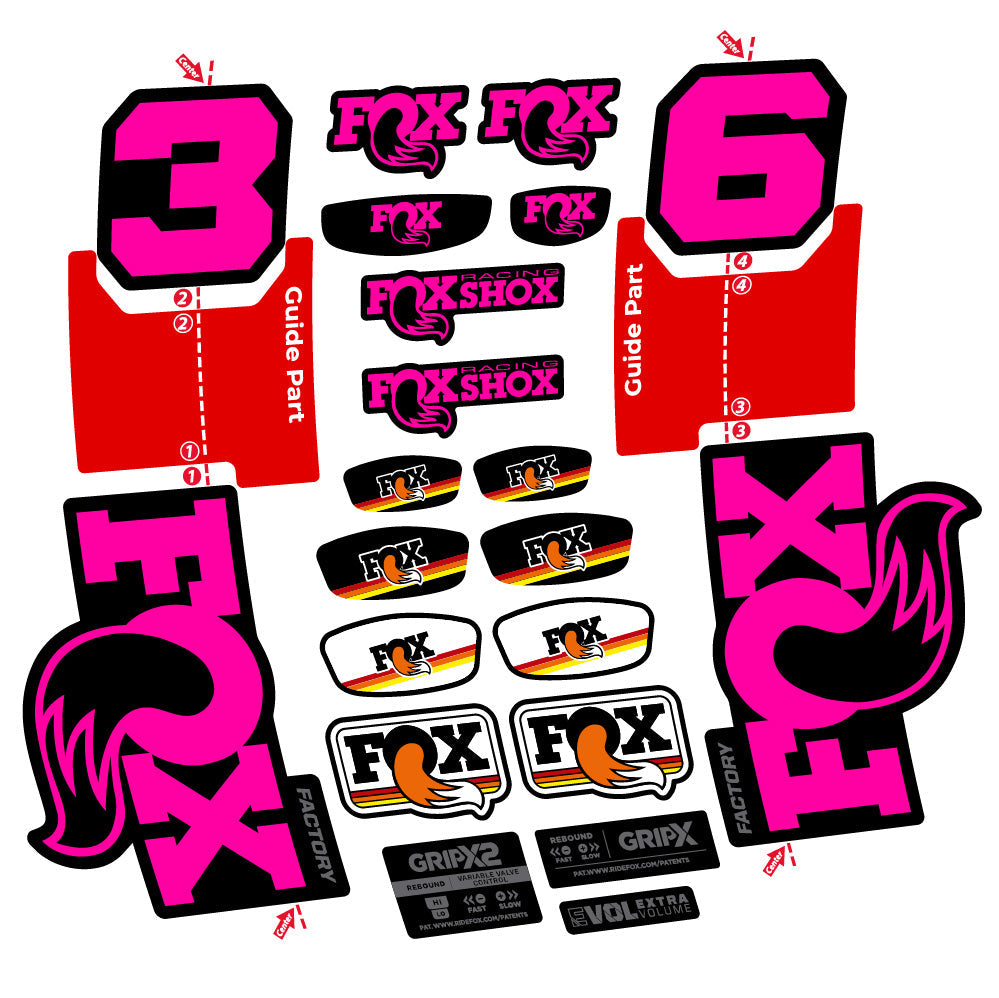 Autocollant Fox 36 Factory, Fourche 29, Autocollant Vélo vinyle
