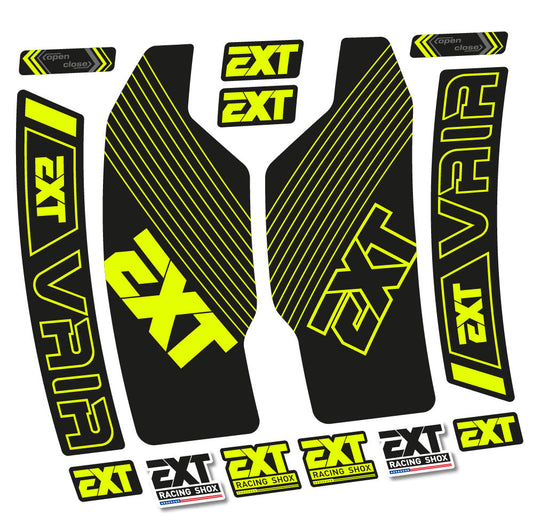 Autocollant EXT Vaia, Fourche 29, Vélo vinyle autocollant