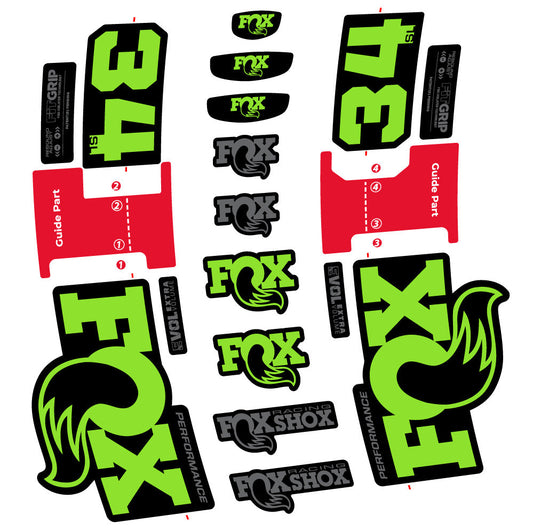 Autocollant Fox 34 SL Performance, Fourche 29, Vélo vinyle autocollant