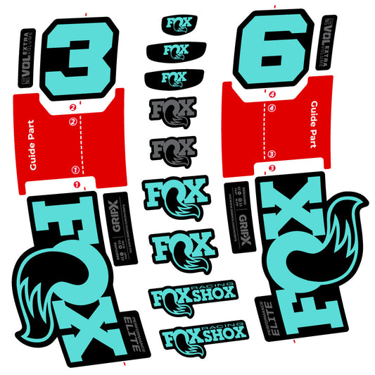 Autocollant Fox 36 Performance Elite, Fourche 29, Vélo vinyle sticker