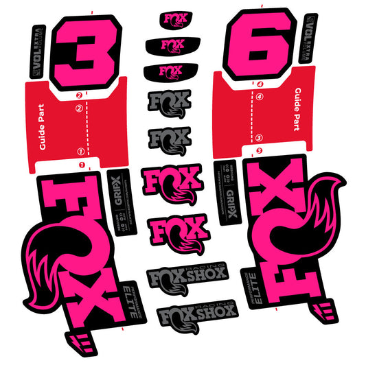 Autocollant FOX 36 Performance Elite E-Optimized, Fourche 29, Autocollant Vélo vinyle