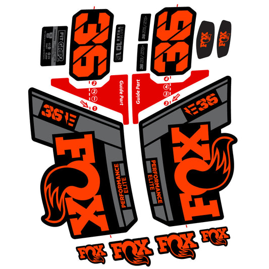 Autocollant FOX 36 Elite E-Vélo, Fourche 29, Vélo vinyle sticker