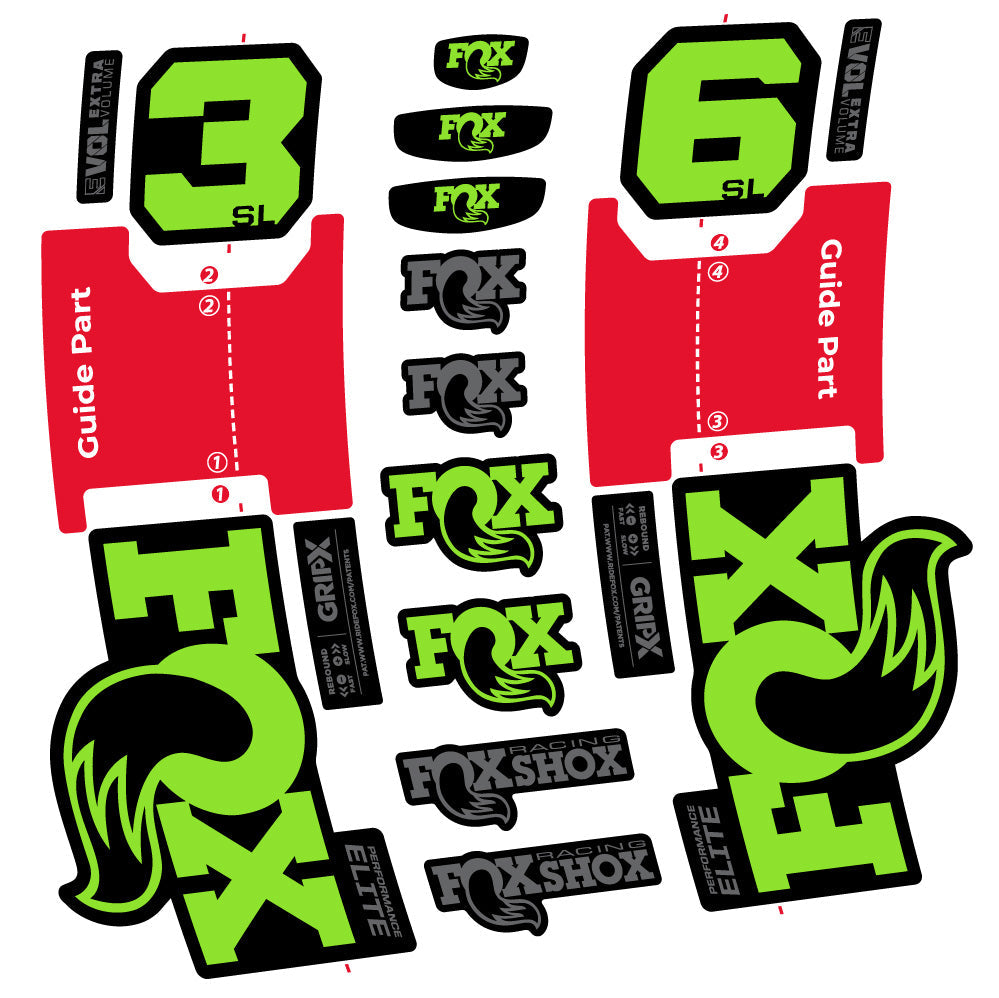 Autocollant Fox 36 SL Performance Elite, Fourche 29, Vélo vinyle sticker
