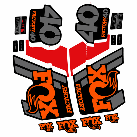 Autocollant Fox 40 Factory 2019, Fourche 29, Autocollant Vélo vinyle