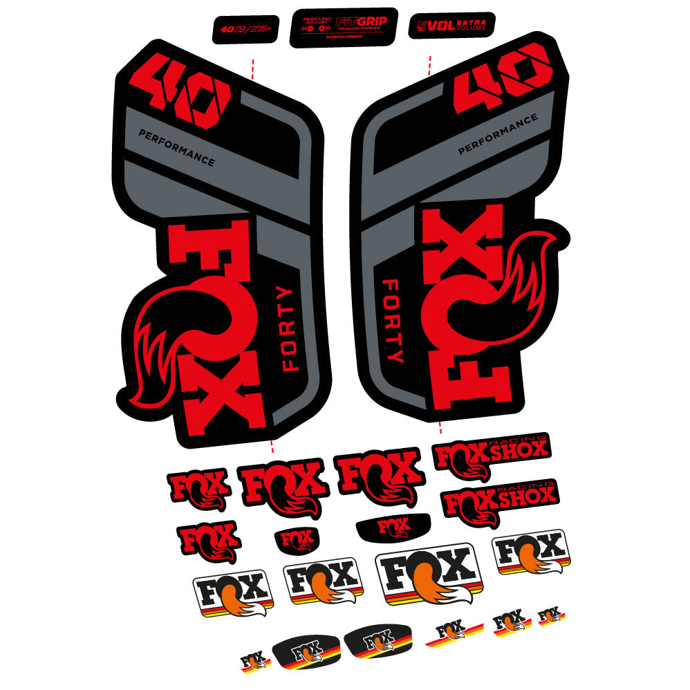 Autocollant Fox 40 Performance 2021, Fourche 29, Autocollant Vélo vinyle