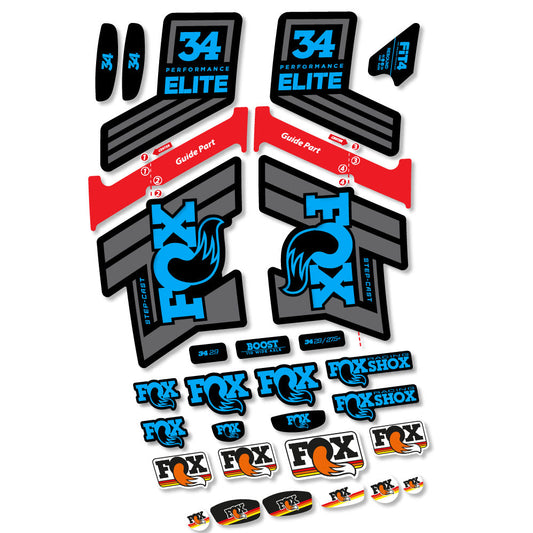 Autocollant Fox 34 SC Elite 2019, Fourche 29, Autocollant Vélo vinyle