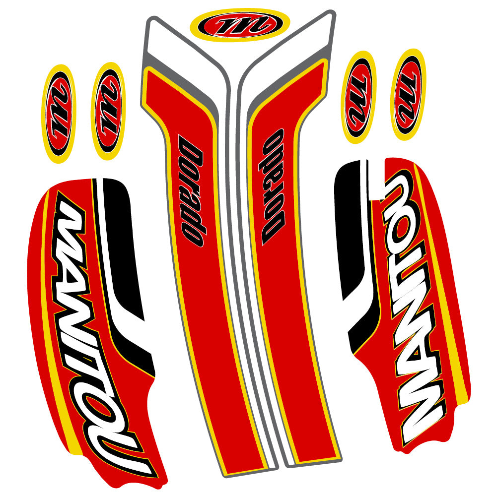 Autocollant Manitou Dorado Pro Expert Comp 2022, Fourche 29, Vélo vinyle sticker