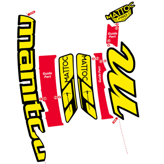 Autocollant Manitou Mattoc Pro 2015, Fourche 29, Autocollant Vélo vinyle