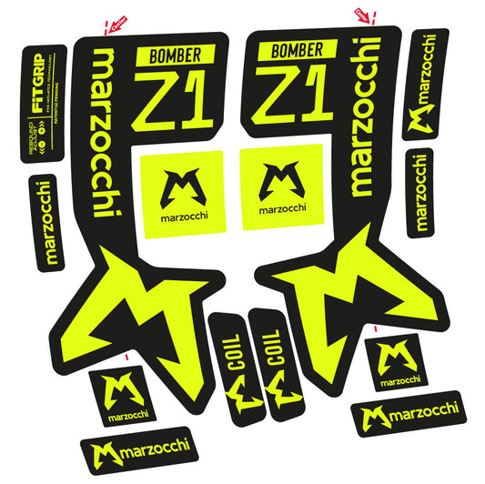 Autocollant Marzocchi Bomber Z1 Mod. 2, Fourche 29, autocollant Vélo vinyle
