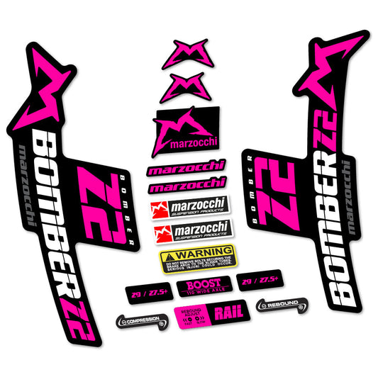 Autocollant Marzocchi Bomber Z2, Fourche 29, Autocollant Vélo vinyle