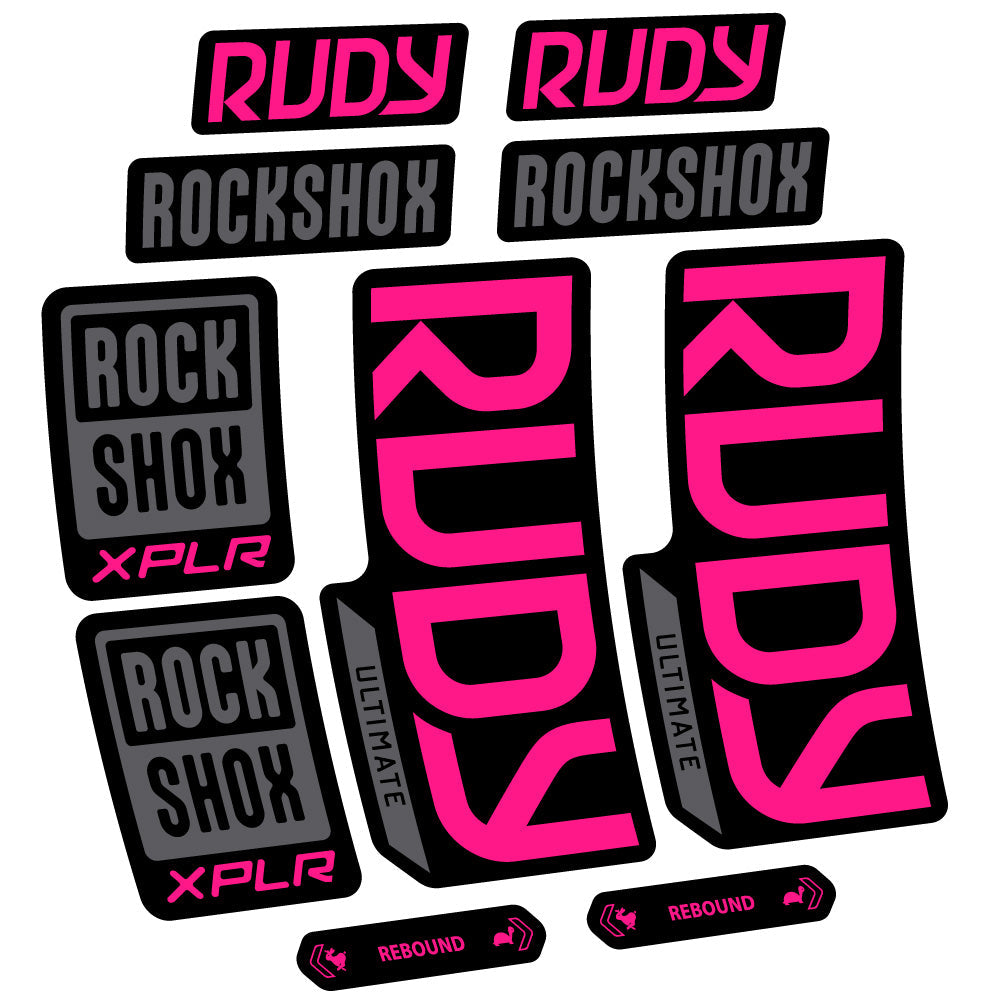 Autocollant RockShox Rudy Ultimate, Fourche 29, Autocollant vélo vinyle