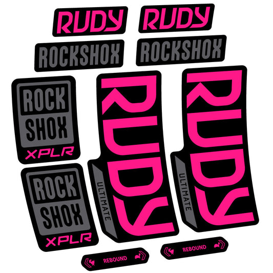 Autocollant RockShox Rudy Ultimate, Fourche 29, Autocollant vélo vinyle