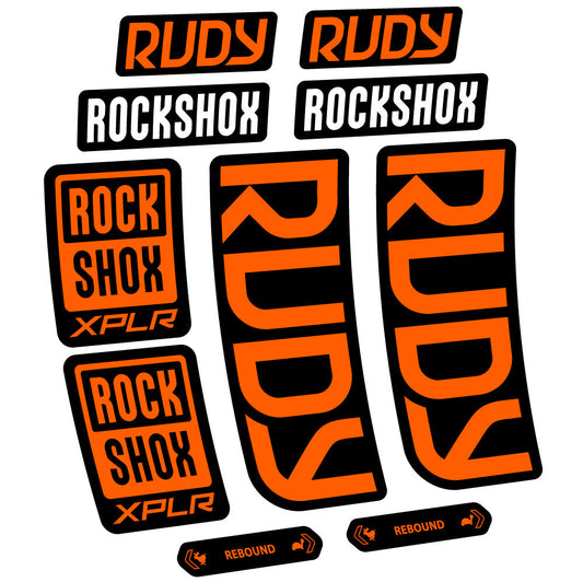 Autocollant RockShox Rudy 2023-2024, Fourche 29, Autocollant vélo vinyle