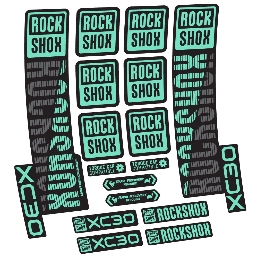 Autocollant Rock Shox XC30, Fourche 29, Autocollant vélo vinyle