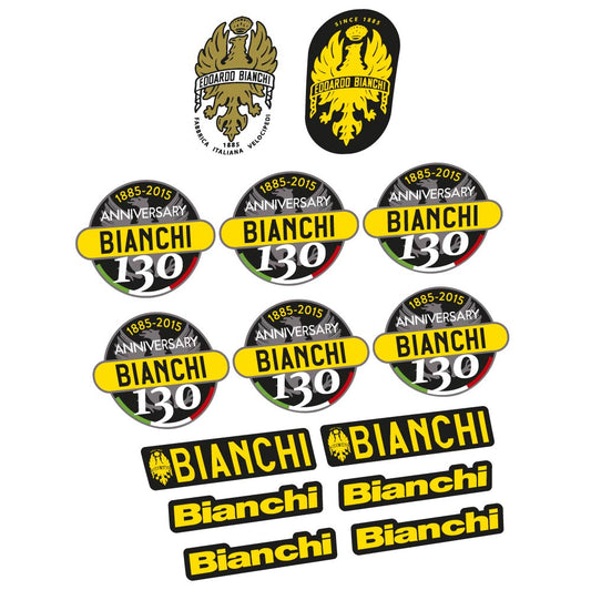 Autocollant Bianchi 130e anniversaire, Cadre classique, Autocollant Vélo vinyle