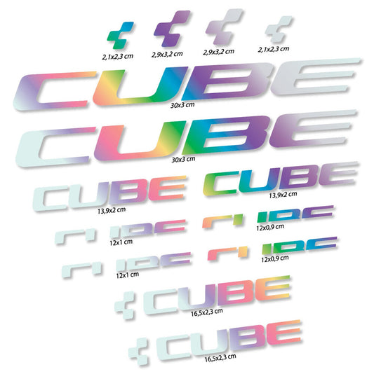 Autocollant Cube, Cadre, Vélo vinyle autocollant